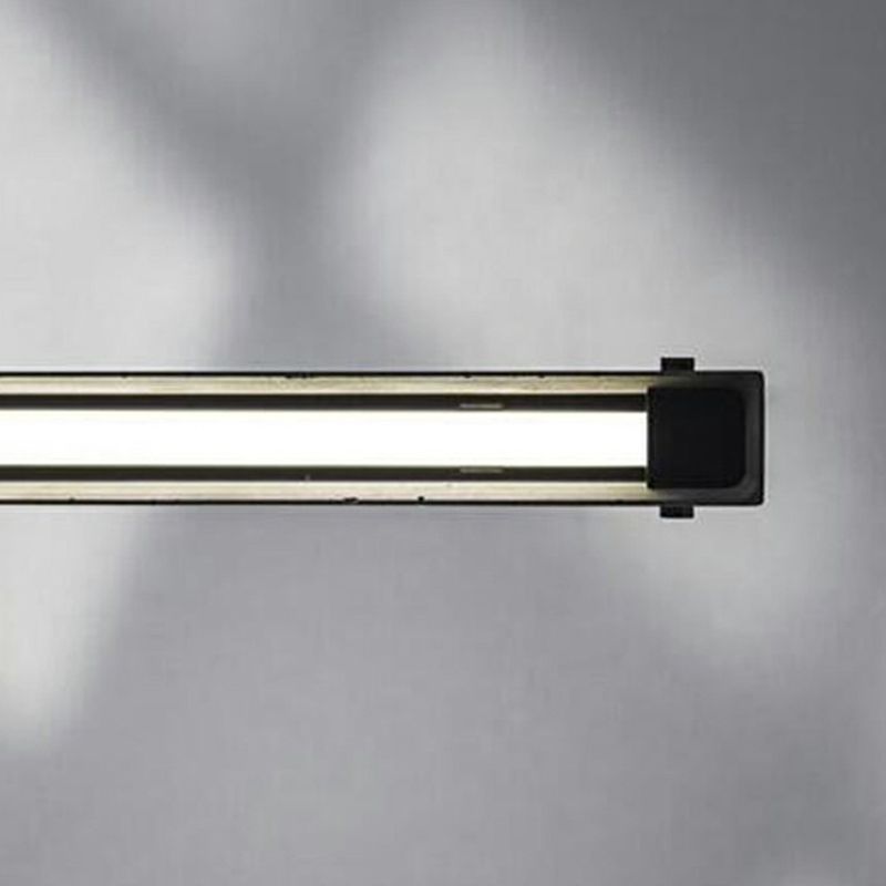 Grey Rectangular Suspension Lighting Simplicity 1 Head Cement Hanging Ceiling Light for Office