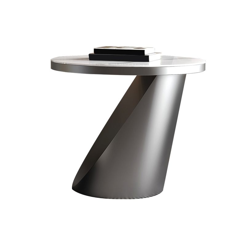 Pedestal Coffee Table Set Slate Round Coffee Table for Living Room