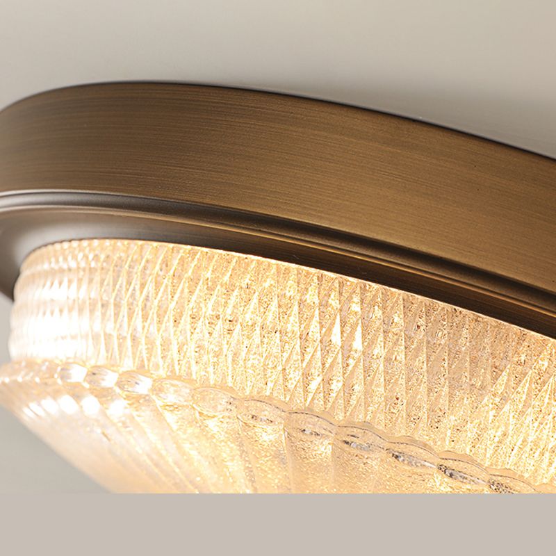 American Ceiling Light Bronze Glas Lampenschirm 1 Light Flush Mount Light für Indoor Room