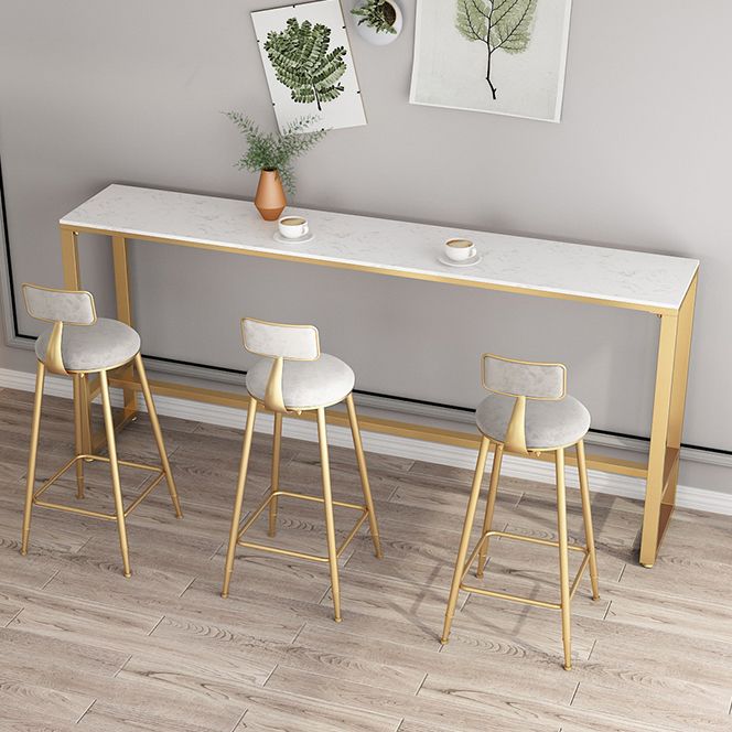 Metal Tall Rectangular Table, Modern Minimalist Commercial Bar Table