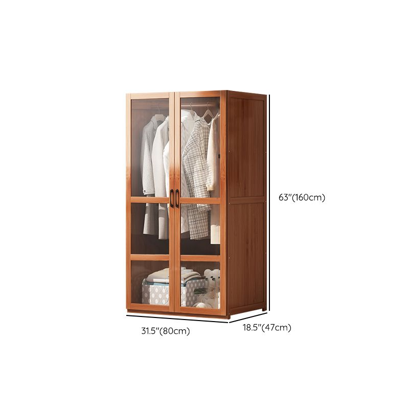 Modern Style Wardrobe Cabinet Wood Clothes Rail Wardrobe Armoire