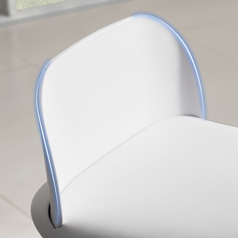 Glam Living Room Bar Height Stool Plastic Bar Stool with Iron Legs