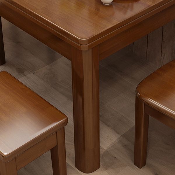 Simplicity Rectangle Dining Site Table Solid Wood Dining Room Collection with 4 Legs