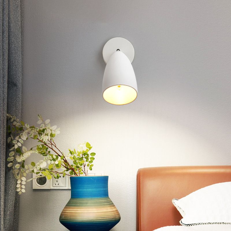 Contemporary Style Conical Wall Mounted Light Metal Bedroom Wall Mounted Lighting