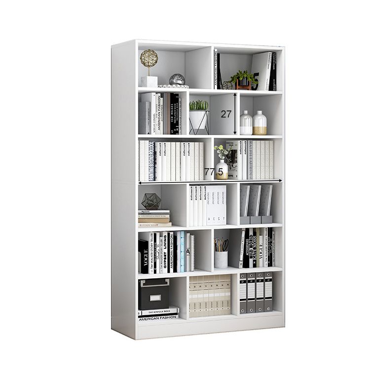 Closed Back Bookcase Contemporary Style Bookshelf for Home Office Study Room