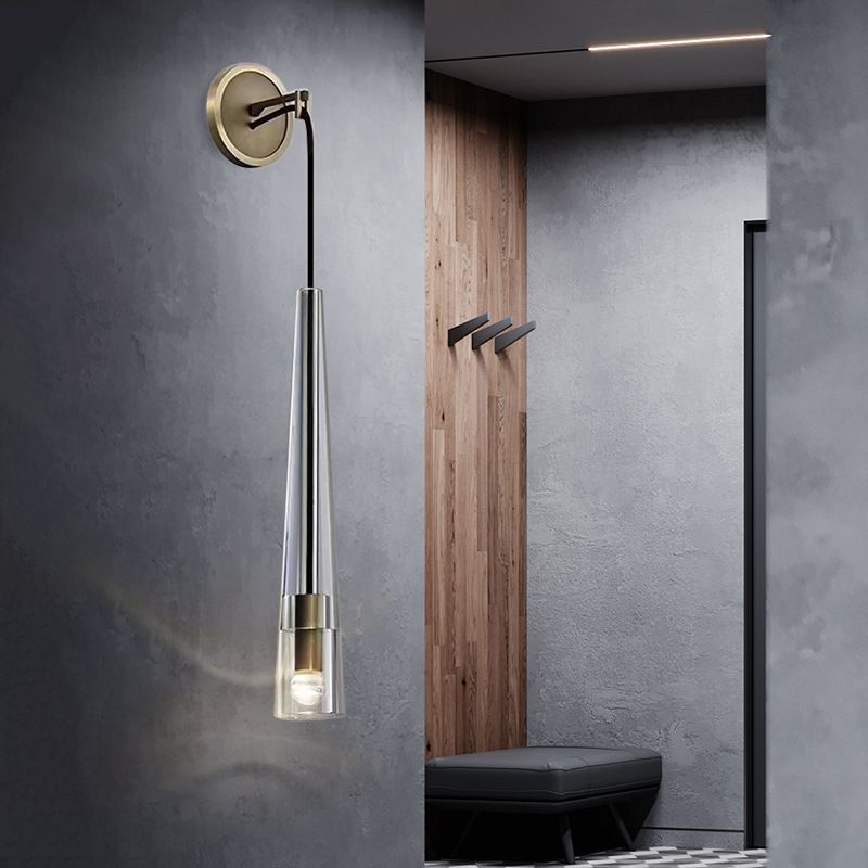 Geometrische 1-Licht-Wandleuchter moderner Kristallwandmontageleuchte