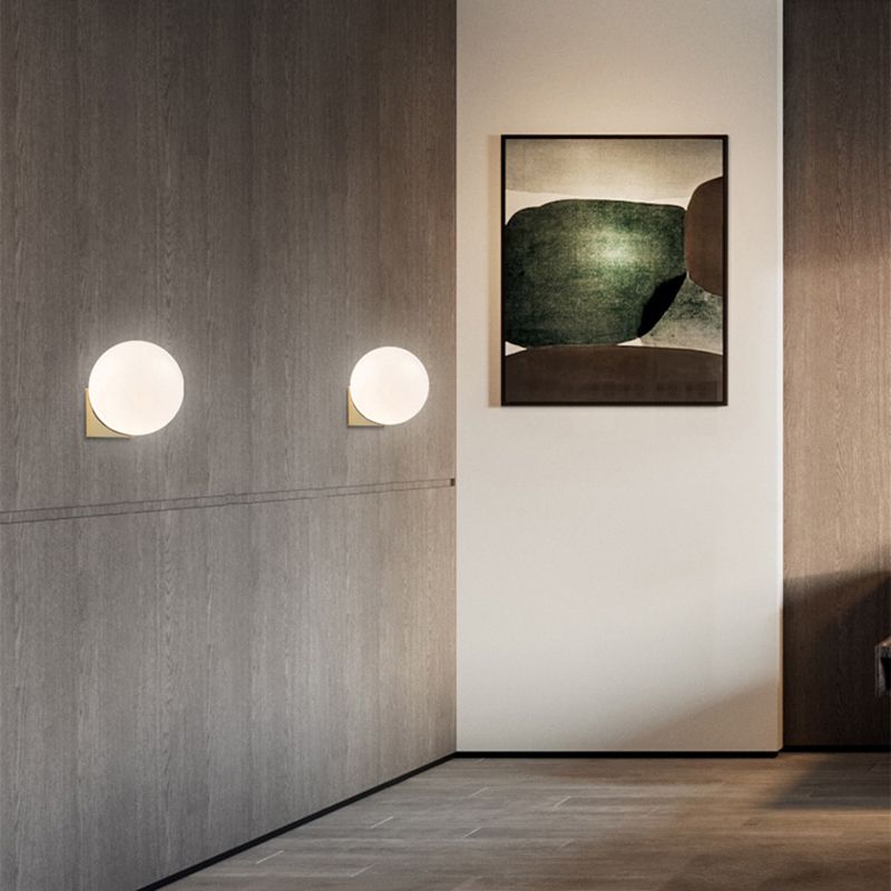 Glass Orb Wall Sconces Modern Style Multi Lights Wall Mounted Lamps