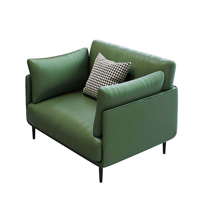 Contemporary Fabric Cushions Sofa 32.28"High Tuxedo Arm Single Cushion Seat Sofa
