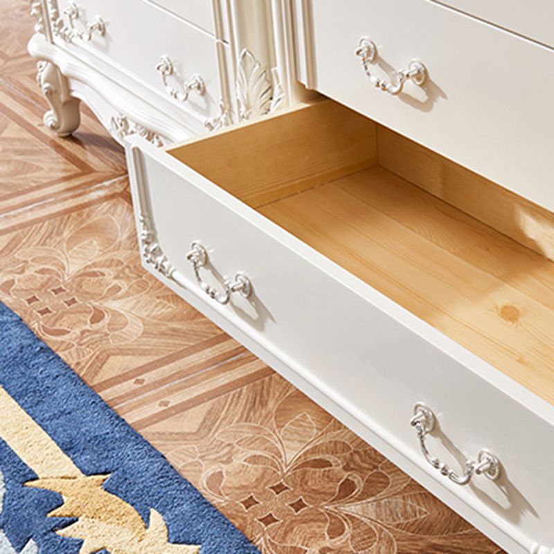 17.71" Wide Accent Chest White Rectangle Standard Chest with Drawers