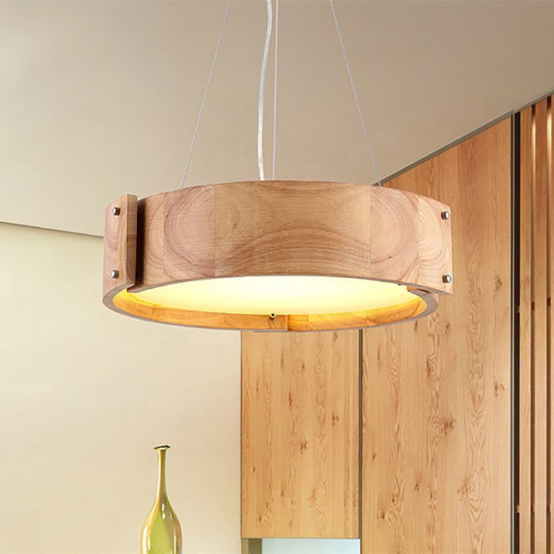 Luz del techo de la sala de estar de LED Modernismo de la luz de la madera de montaje en blanco/calor de la luz del cilindro de la madera del cilindro