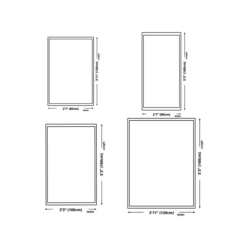 Stylish Abstract Print Carpet Washable Rug Polyester Stain Resistant Carpet for Home Decor