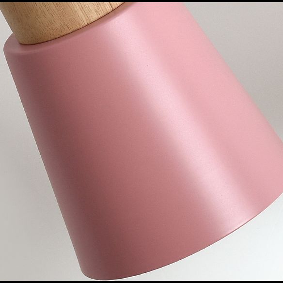 Colgantes de iluminación de pista nórdica estilo macarrón, lámpara frontal de hierro montada en superficie en forma de cono para sala de estar, cocina y hogar