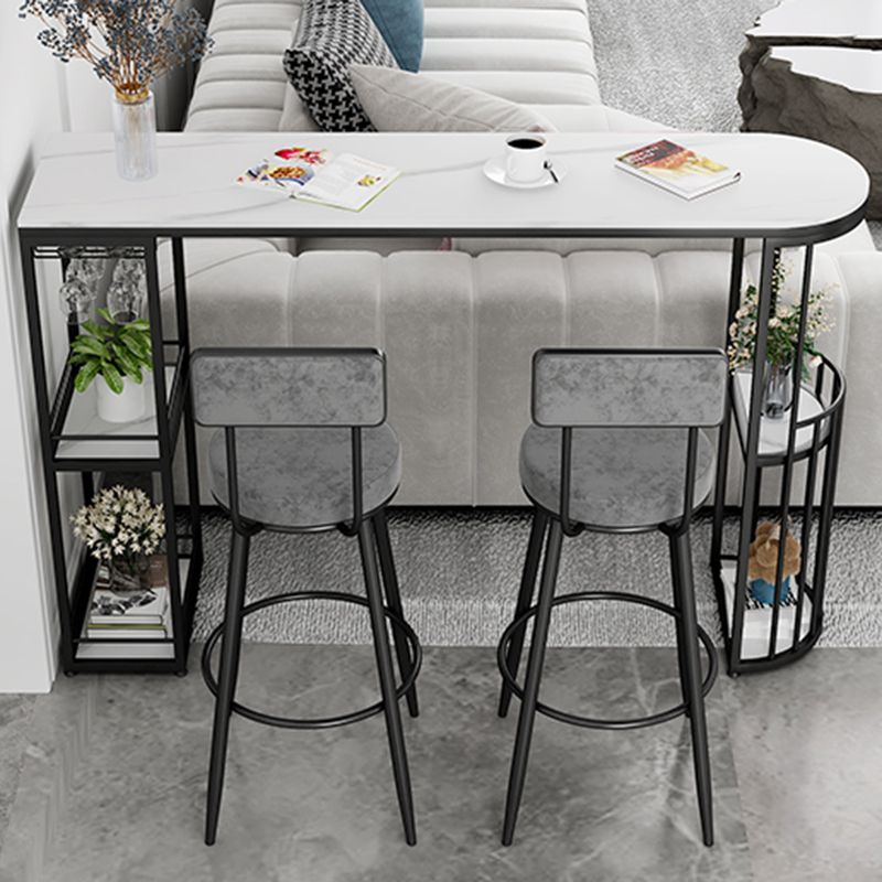 Glam Style Stone Specialty Bar Stool Table Table for Living Room