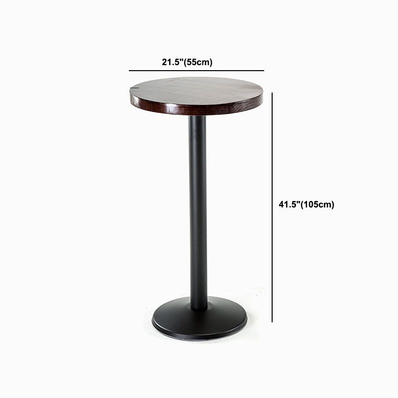 Industrial 1/2/3 Pieces Solid Wood Bar Table Set Round Counter Set
