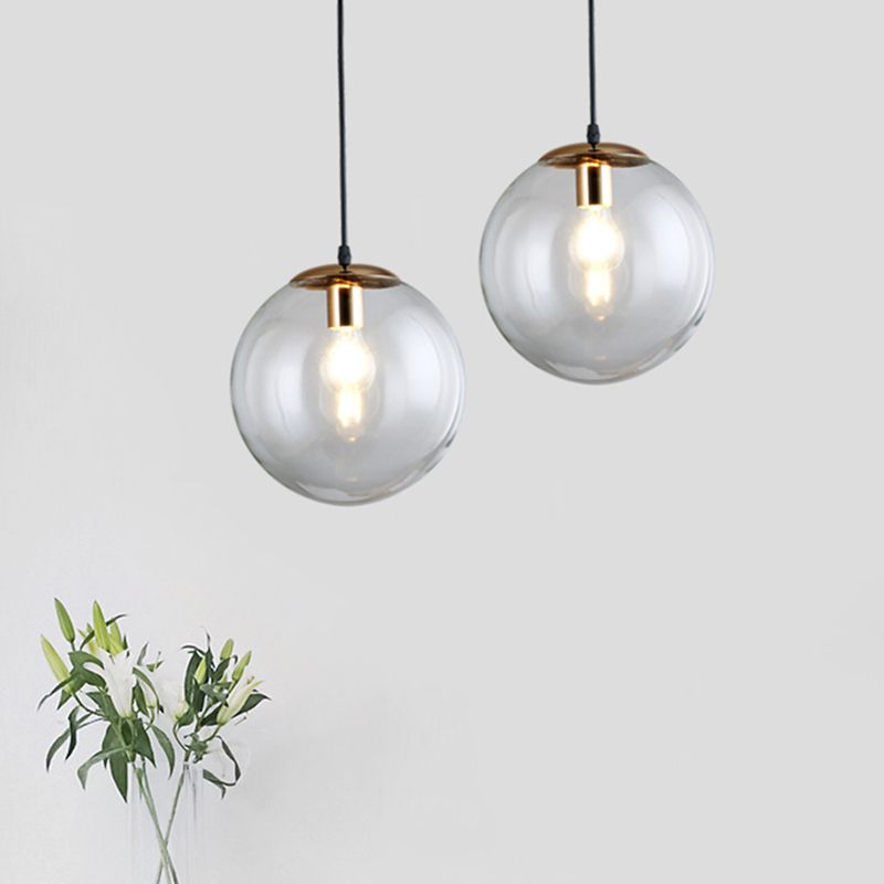 Kit d'éclairage à pendentif rond en verre