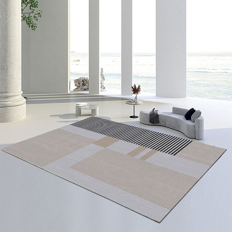 Funky Carpet Abstract Pattern Rug Living Room Polyester Carpet with Non-Slip Backing