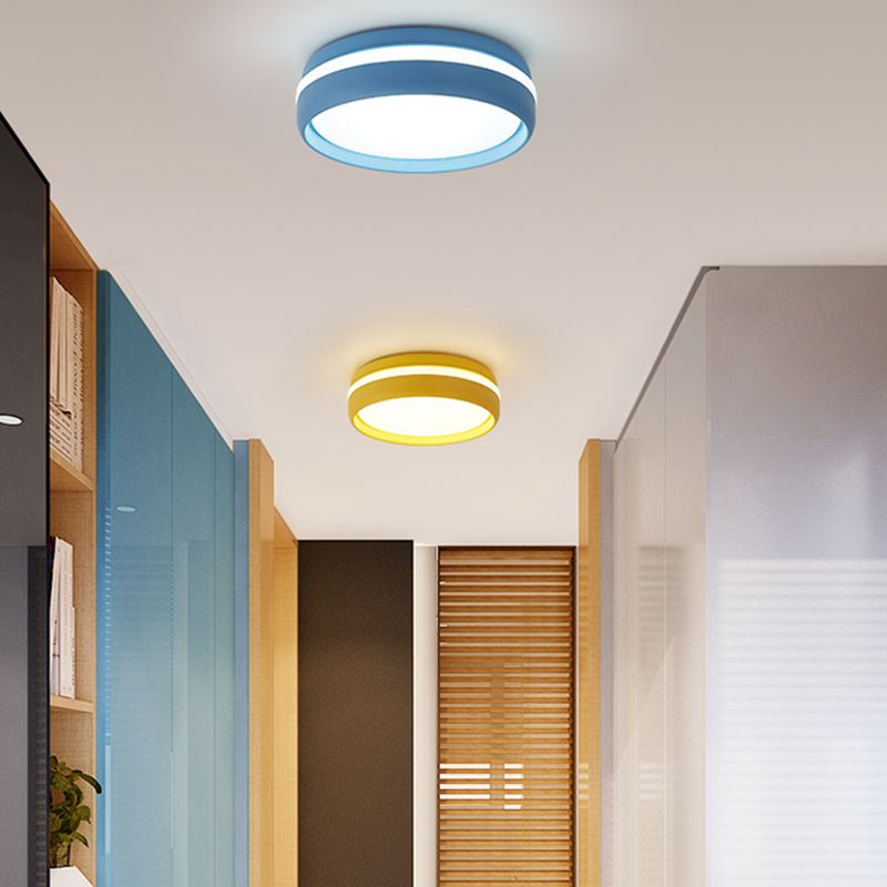 Metal Ceiling Mount Light Fixture Circle Modern Ceiling Light Fixture