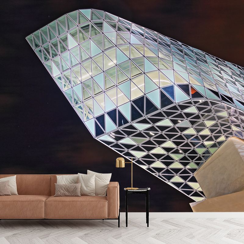 Belgium Architecture Mural Decal Water Resistant Wall Covering for Meeting Room