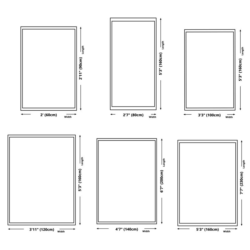 Blue Traditional Area Carpet Antique Print Polyester Area Rug Anti-Slip Rug for Home Decor