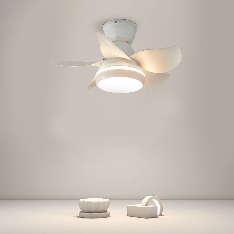 Ventola a soffitto leggero a led metallo moderno a sfioramento per bambini camera da letto