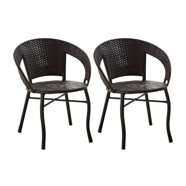 Contemporary Outdoors Dining Chairs in Metal Frame Stacking Chairs