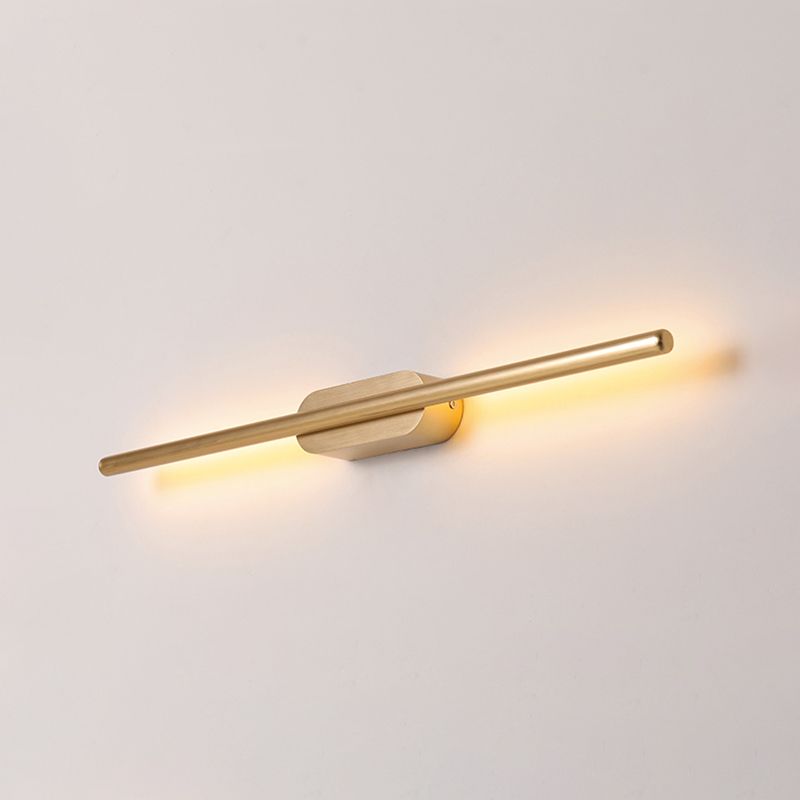 Luci di applione lineare moderna Metal Apparecchiatura da parete a 1 luce per bagno
