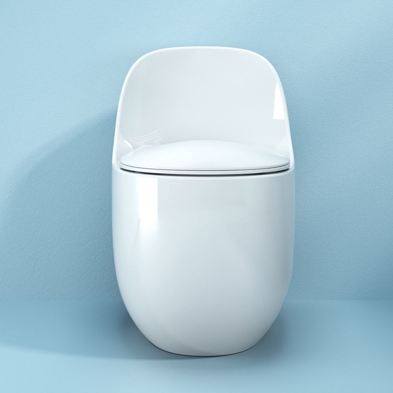 Modern White Siphon Jet Toilet Bowl Floor Mount Flush Toilet with Toilet Seat