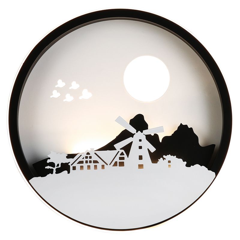 Unique Shape Wall Light Kids Style Metal 1 Light Wall Mounted Light Fixture