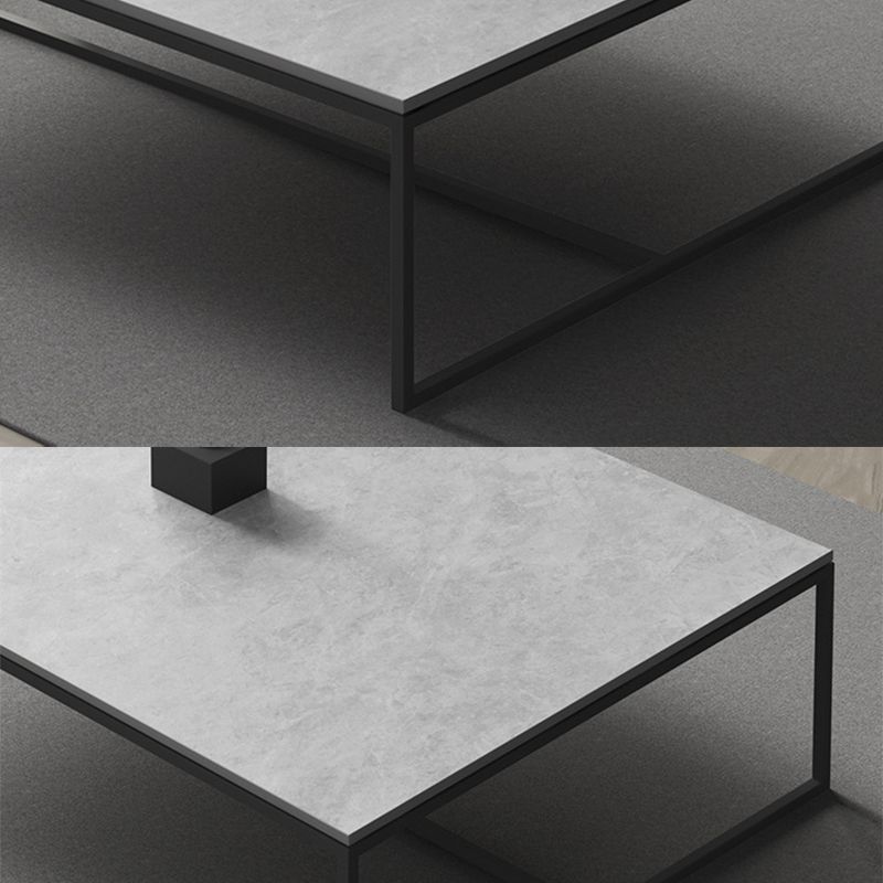 Rectangular Metal Coffee Table Modern 1 Single Cocktail Table