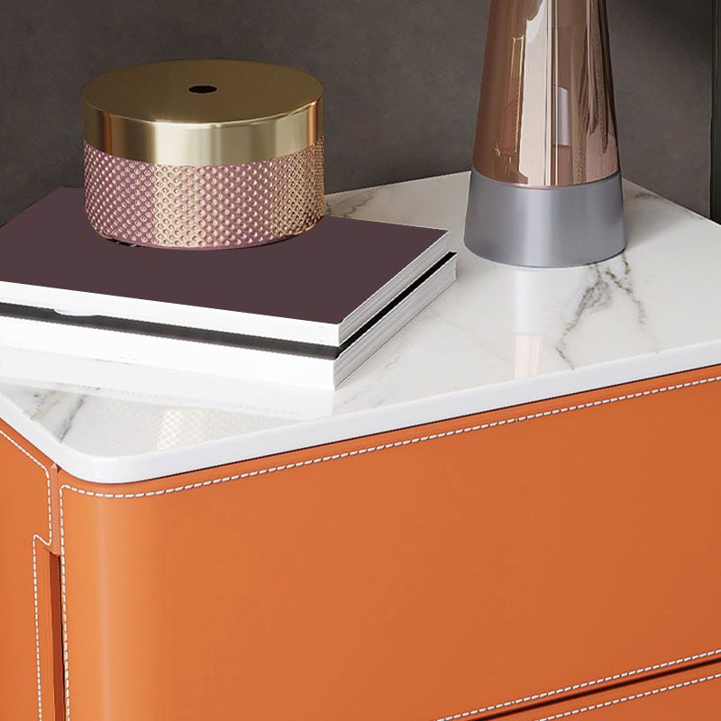 Contemporary Stone Bedroom Storage Chest Vertical Chest with Drawers