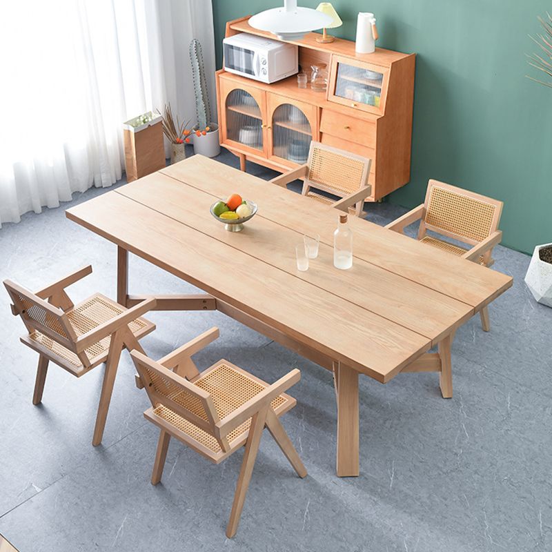 Modern 1/2/4/5/6 Pieces Dining Set with Solid Wood Dining Table and Chairs Furniture