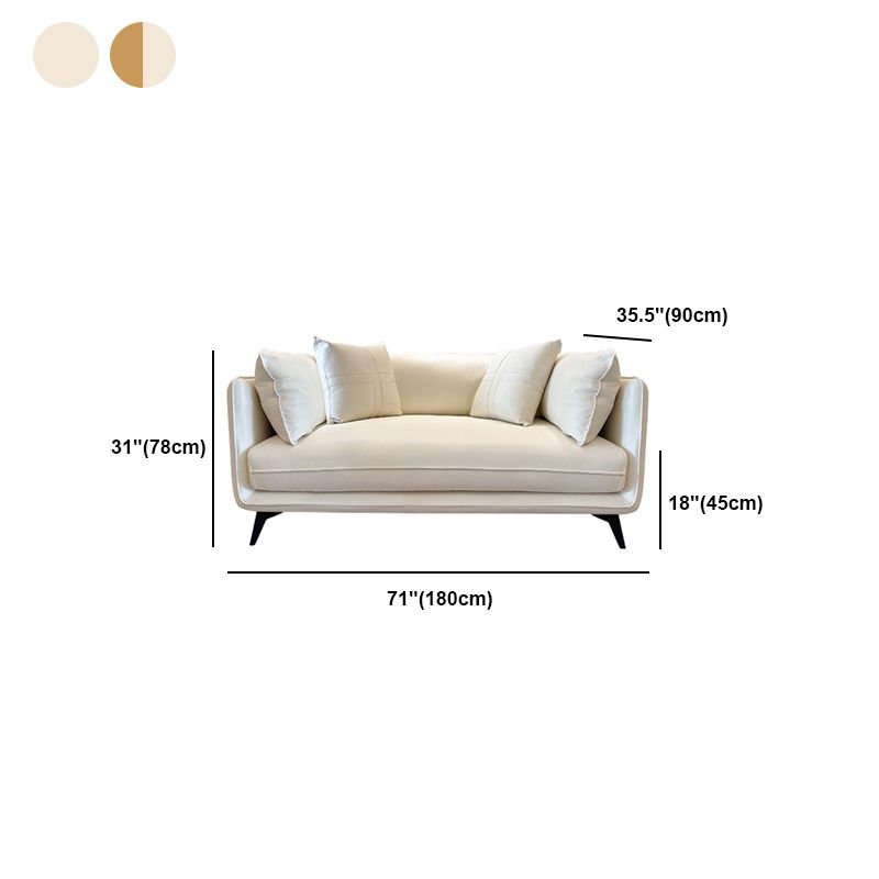 Stain-Resistant Faux Leather Square Arm Sofa/Sectional with Removable Cushions