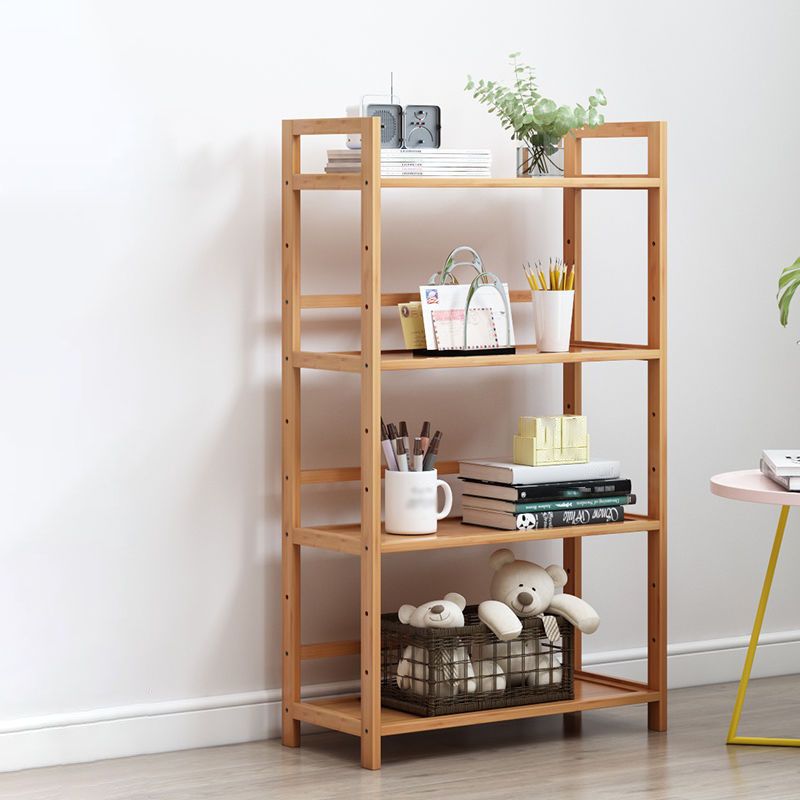 3/4/5-Shelf Manufactured Bookshelf Wood Etagere Natural Scandinavian Vertical Bookcase