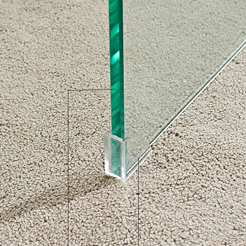 Modern Clear Glass Coffee Table 19.69"h Minimalist Cocktail Table