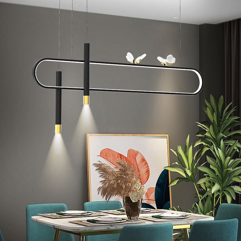 3-Light Modern Style Island Pendants Metal Pendant Lights for Dining Room
