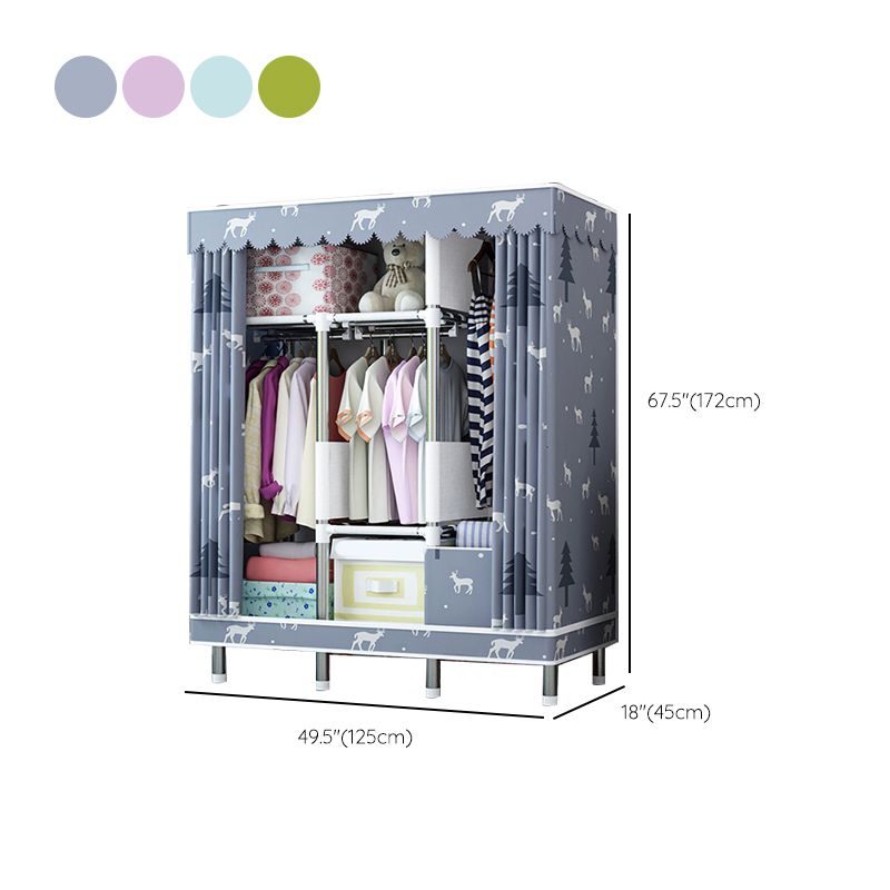 Steel Wardrobe Closet with Legs Modern Wardrobe Cabinet for Home