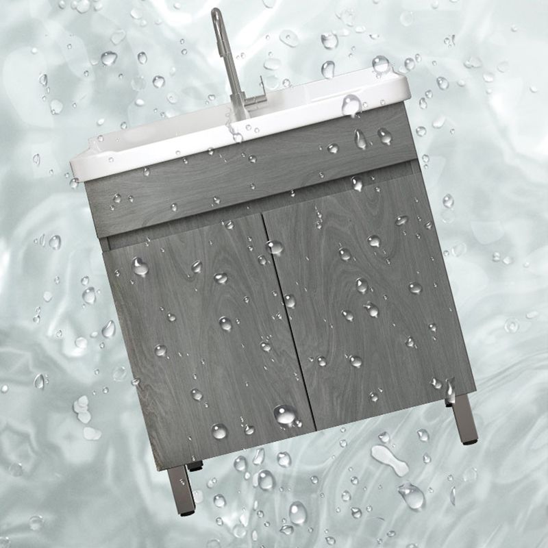 Ceramic Bathroom Vanity Cabinet Modern 32.6" H Bathroom Vanity Set for Balcony