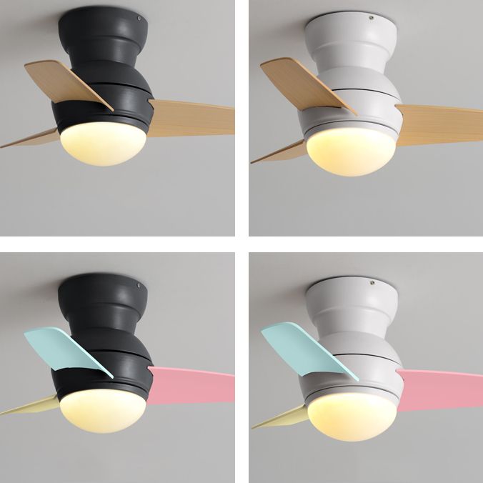 Metal Ceiling Fan Lamp Modern Style 1 Light Ceiling Fan Light for Children's Room
