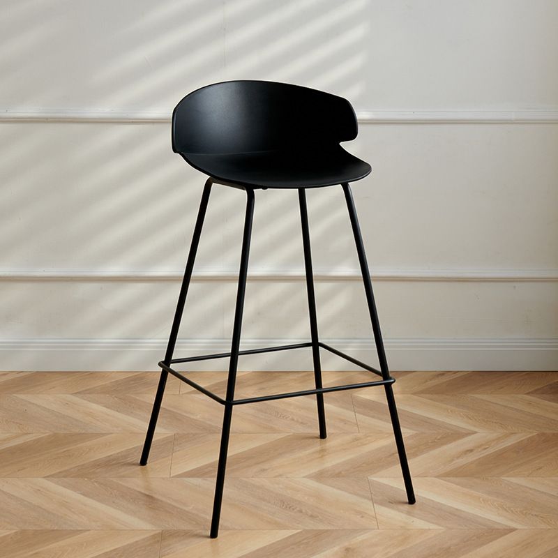 Nordic Style Metal Bar-stool Plastic Counter Bar Stool for Indoor Use