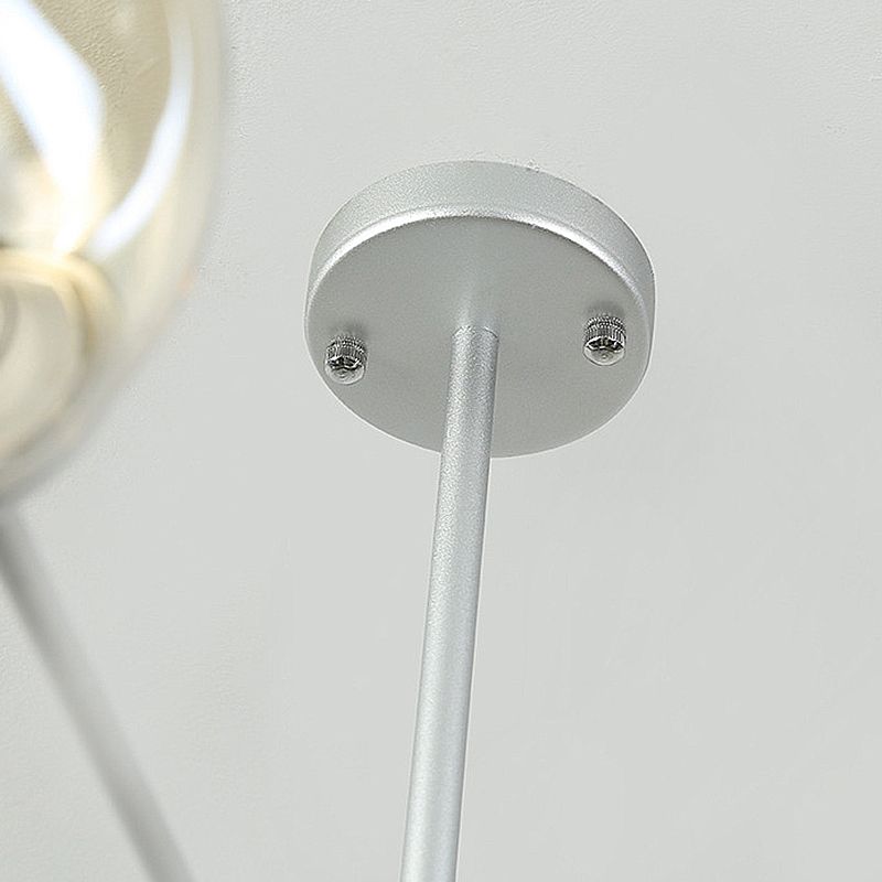 Contemporary Style 3-Light Sliver/Black Ceiling Light Sputnik Sphere Chandelier