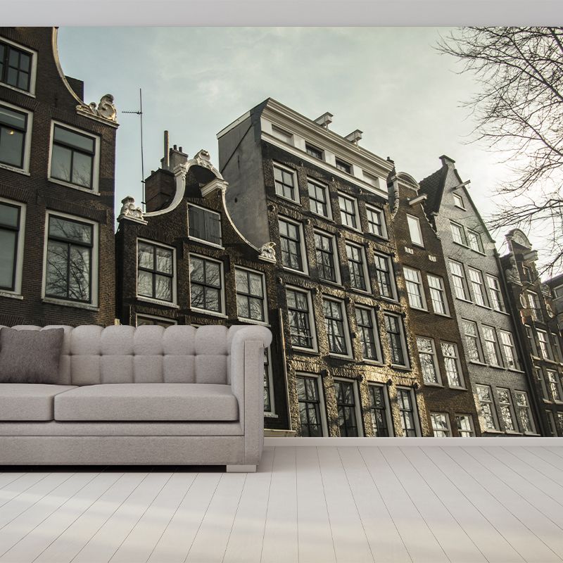 Dutch City Architecture Scenery Mural Water Resistant, Personalized Size