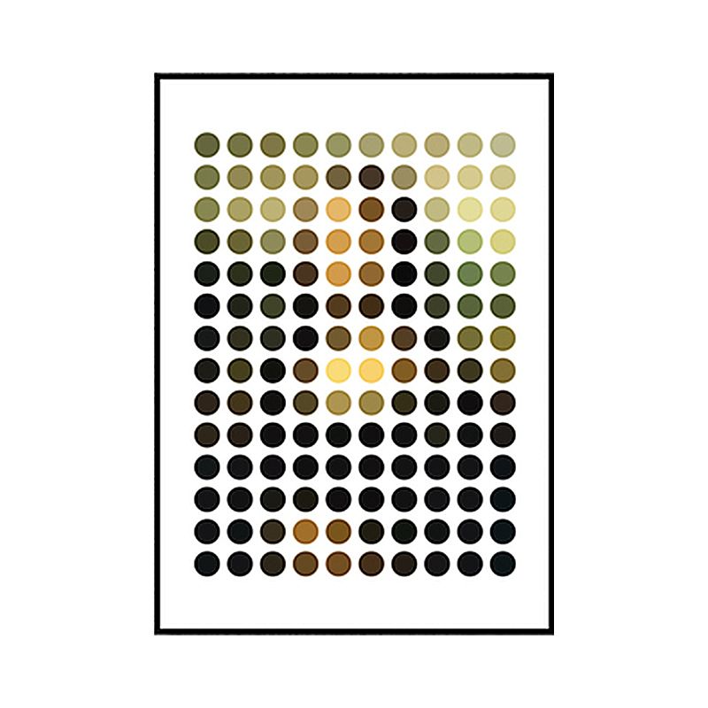 Textured Dotted Pattern Wrapped Canvas Scandinavian Wall Art Decor for Living Room