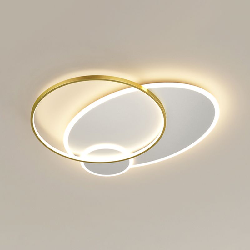 Modern Style Geometry Ceiling Fixtures Metal 3 Light Flush Mount Ceiling Light Fixtures