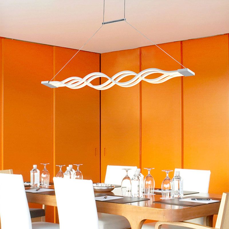 Candelera de techo de forma de onda LED