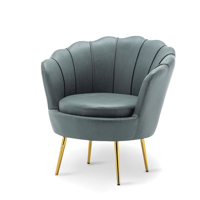 28.74" L x 28.74" W x 30.70" H Barrel Chair Sewn Pillow Back Accent Chair