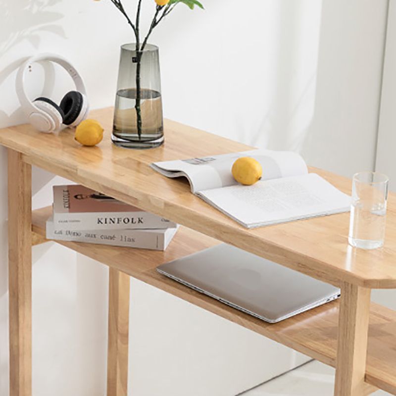 Industrial Solid Wood Bar Table Trestle Base Bar Table for Dining Room