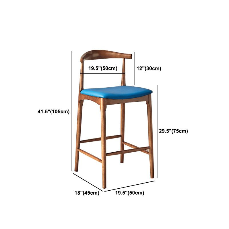 1/3 Pieces Modern Round Bar Table Set Ash Wood Bistro Set with Footrest