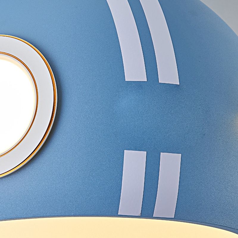 Ventilador colgante de aire acondicionado de la luz de caricatura Metal Metal para niños LED Semi-Flush Light con ventilador