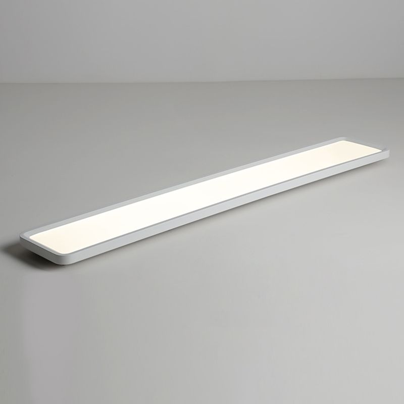 Modern Square Shape Ceiling Lamp LED Flush Mount Light with Acrylic Shade in White