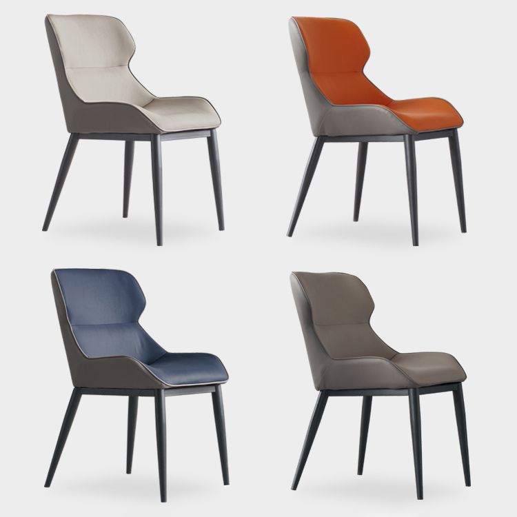 Chaise d'appoint à oreilles de style moderne avec pieds en métal pour un usage domestique (Ensemble de 2)